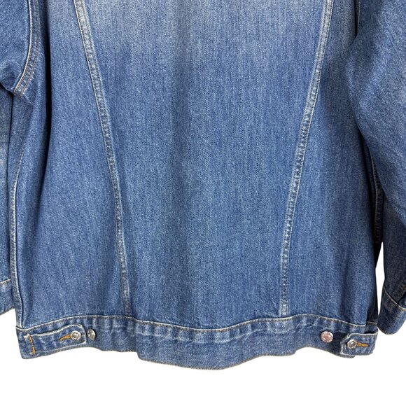 TTopshop Women's New Denim Dad Jacket US 4 (53" Bust) Oversized Button Up Cotton - Picture 9 of 16